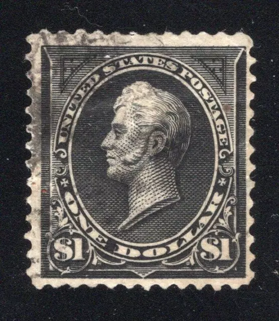 USA 1895 $1.00 Perry Type II  - Used, faults  - SC# 276A - Cats $200.00