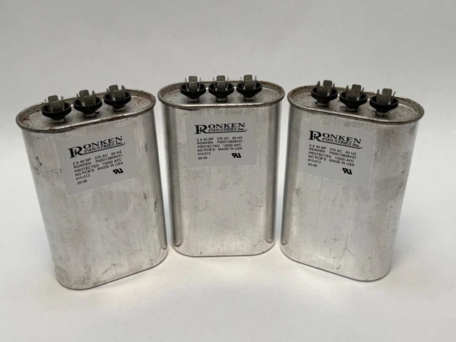 Ronken P91T22256H50 Capacitor – 25 µF, 600VAC, 60Hz – New