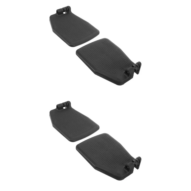 2 Pairs Rollstuhl Fußstütze Plastik Rollstuhlpedal Für Ältere Menschen Black