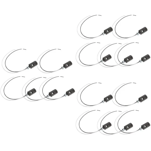 15 piezas Hoja conductora de cable de enchufe de bombilla E12 soporte de lámpara de hilo E12