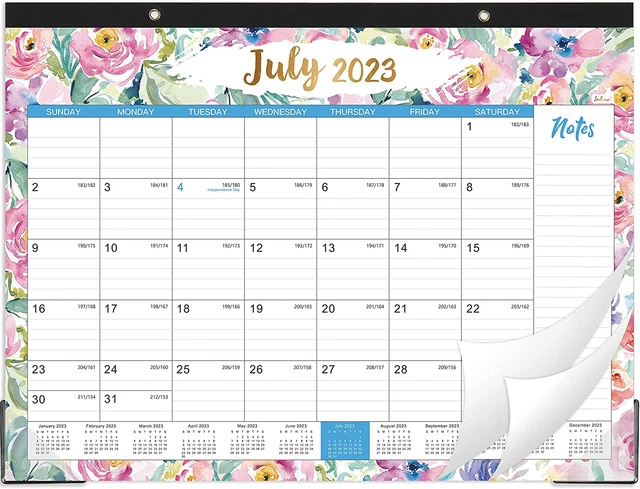 2023 2024 desk calendar jul 2023 dec 2024 18 months large monthly 