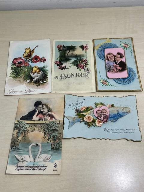 lot ancienne joli carte postale
