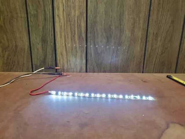 RV Camper Marine 12" Flexible LED Strip Lights 12V DC Cool White 3M Adhesive