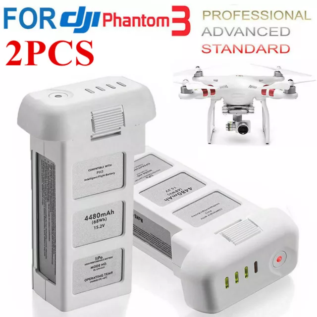 2PCS 4980mAh 15,2 V Li-Po Batterie Ersatzakku für DJI Phantom 3 Wiederaufladbar