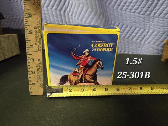 Jouet Mécanique Ancien ALPS Japan : Cowboy Rodeo Rope Spinner En Boîte