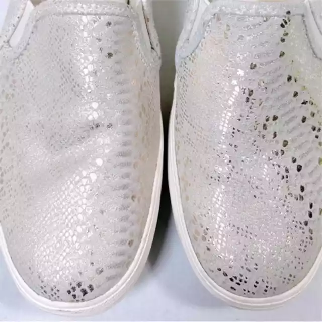 Keds Triple Decker Exotic Shimmer Fashion Sneaker Shoes Slip-On Gold White-8.5 2