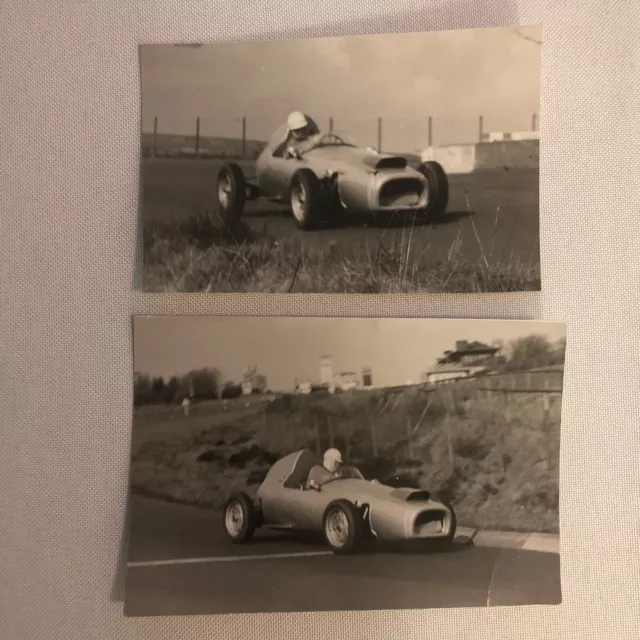 Vintage Racing Car Photo Photograph Print Lot of 2- Tag AL17313