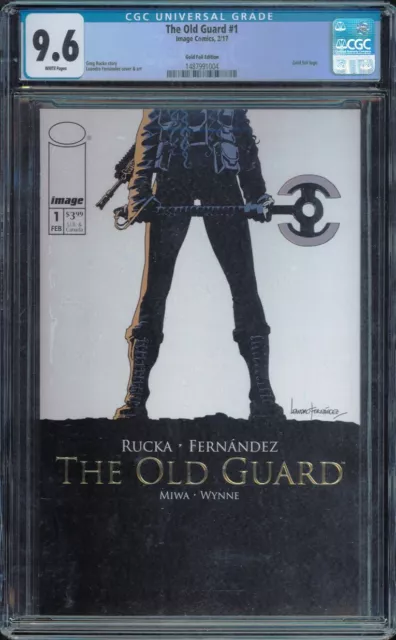 The Old Guard #1 Gold variant CGC 9.6 One per store embossed Image foil 2017