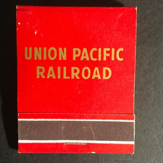 VINTAGE UNION PACIFIC Railroad Full 20-Strike Matchbook Red / Gold ...
