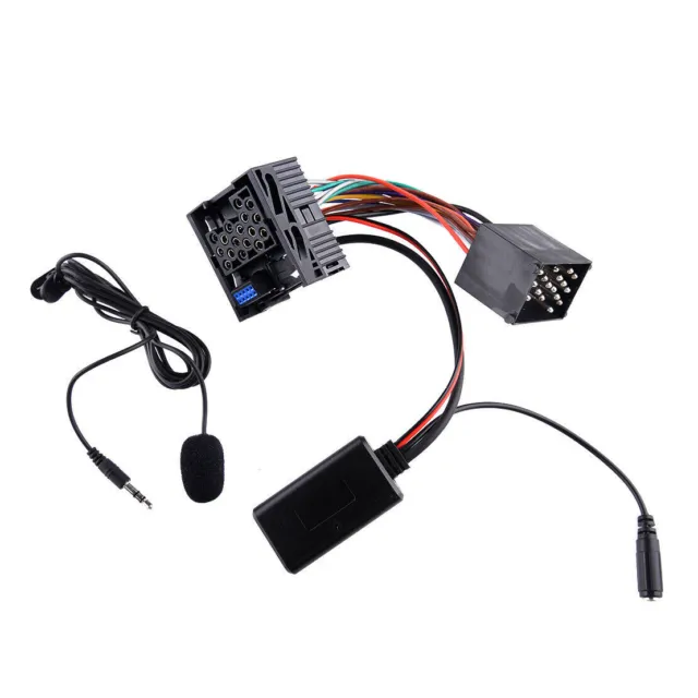 Radio Bluetooth AUX Input Cable Adapter w/Microphone fit for BMW E46 02-05/06