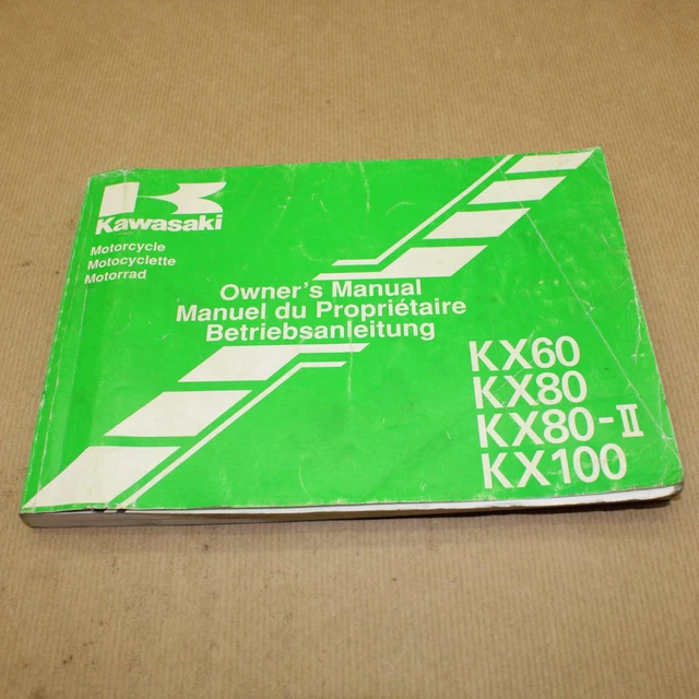 Manuel Technique D'entretien Du Proprietaire Kawasaki Kx 80 Kx 100 1995 Revue