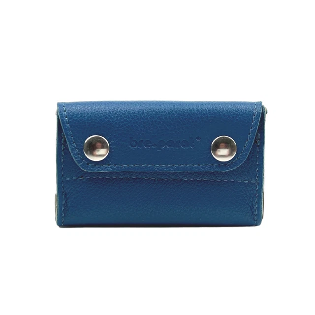 Bolsa de cuero para lector Dexcom G7, azul