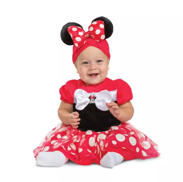 Disney Baby Minnie Mouse Red Posh Dress Infant Halloween Costume 6-12 Months