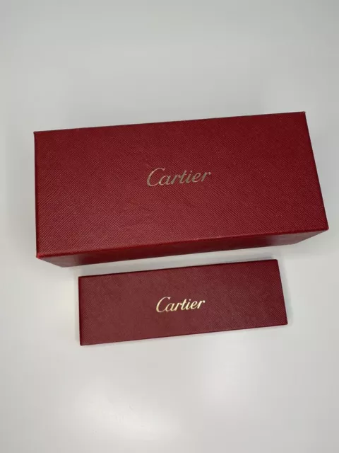 Box Cartier Red Case Empty Eyeglasses Authentic Clean Cloth Certificate Booklet Box Cartier Red Case Empty Eyeglasses Authentic Clean Cloth Certificate Booklet