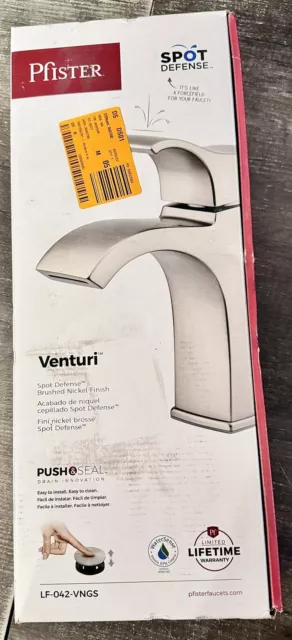 Pfister Venturi 4 in. Centerset Single-Handle Bathroom Faucet Brushed Nickel