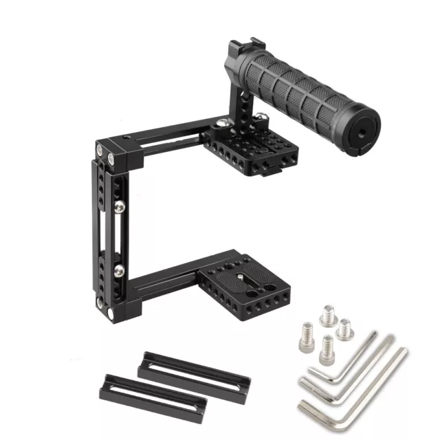 CAMVATE Universal DSLR Camera Cage Kit Top Handle Shoe/ Lens Support Rod Clamp