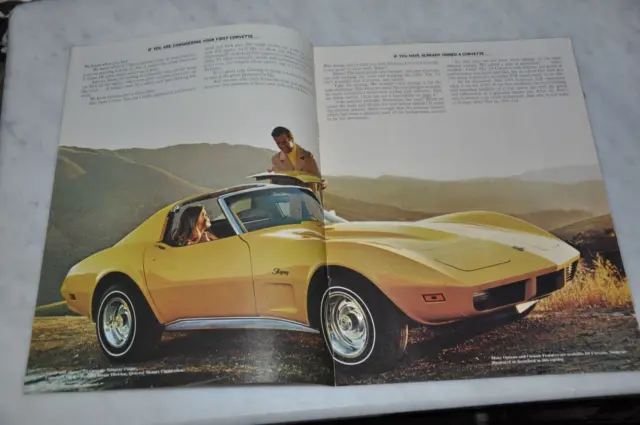 1974 Chevrolet Corvette Vintage Dealer Car Sales Brochure Catalog  NOS 2