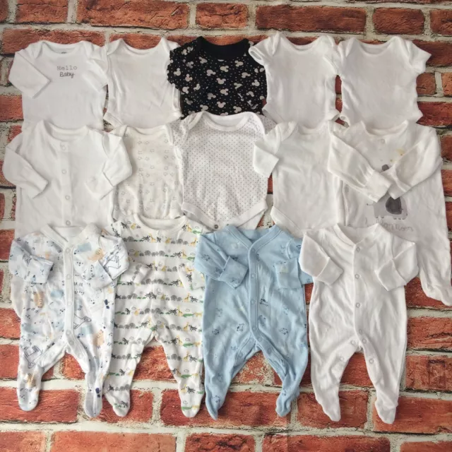 Baby Boys Tiny Baby Early Baby Baby Grows Body Vests Bundle Nutmeg TU George etc