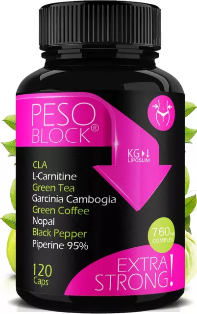 PESO BLOCK® | 120 PILLOLE DIMAGRANTI VELOCI E EFFICACI | Dimagranti Potenti Velo