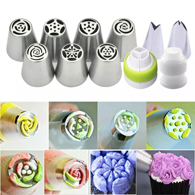 7Pcs Flower Russian Icing Piping Nozzles Pastry Tips Cake Decorating Baking  YK