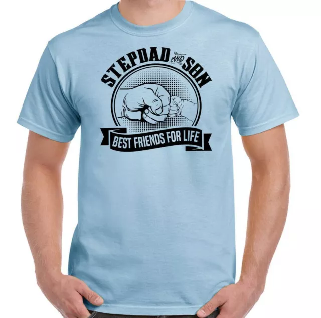 Stepdad & Son T-Shirt Best Friends For Life Mens Funny Father's Day Dad Gift