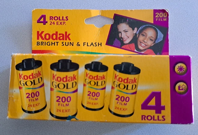 4 Roll 24 exp Kodak Gold 200 Film Bright Sun And Flash  Exp 04/2005 New