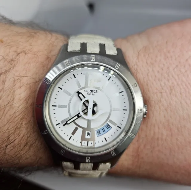 2011 Men's Swatch Irony In A Joyful Mode YTS401 Swiss Made Date 41mm Watch
