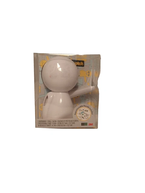 3M Scotch Magic Tape Dispenser Emoji WHITE C41-Spenser NEW