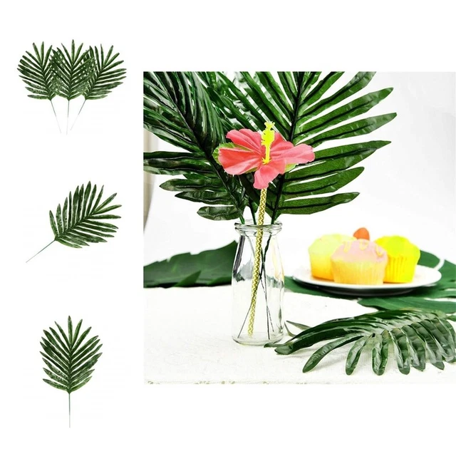 12 Piezas Hojas de Cícada Decoración Colores Vivos Mesa de Comedor Decoración Simulación