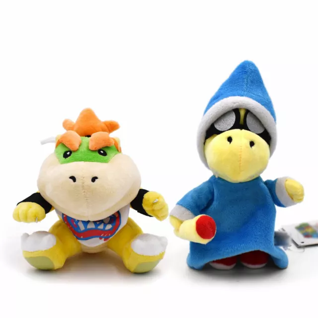 1/2Pcs Super Mario Magikoopa Kamek Bowser Jr. Koopa Plush Doll Toy Kids Gift