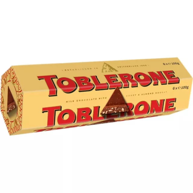 Toblerone Swiss Milk Chocolate - 6x100g Pack Premium Ingredients & Iconic Design 2