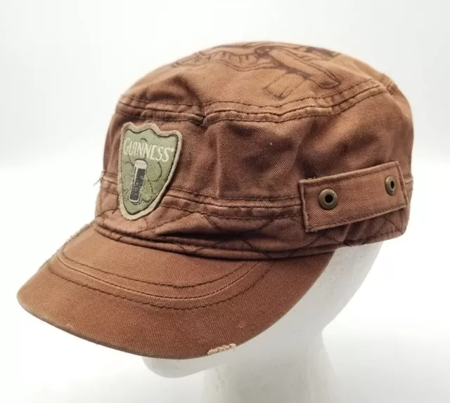 Guinness Official Merchandise Dublin 1759 Brown Cadet Distressed Cap Hat L/XL