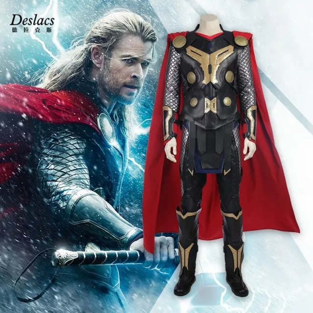The God of Thunder Donar Thor Halloween Cosplay Costume Uniform Complete Outfit