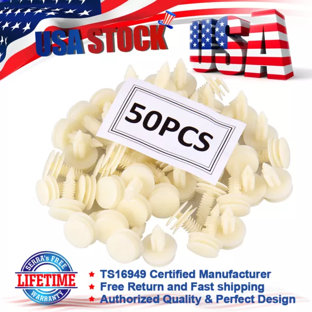 50pcs Car Door Panel Retainer Clips Rivet fit GM 15960325 GMC & GM Chevy Buick