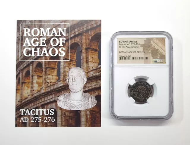 AD 275-276 BI Dbl Aurelianianus - Tacitus, Roman Age of Chaos Ancient Coin - NGC