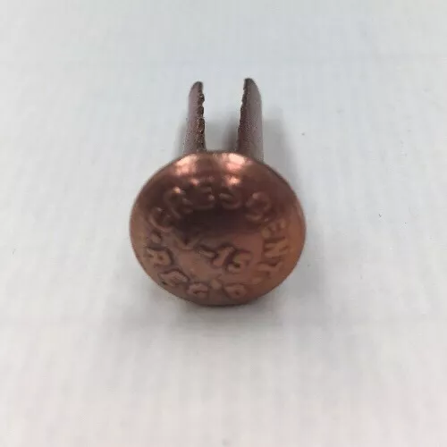 J15 Jumbo Crescent Rivet Split Coppered Bifurcated Vintage Belts Antique 10 Pcs