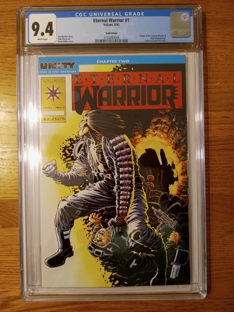 Eternal Warrior # 1 Gold Edition CGC 9.4 Key Origin Rare Flat Foil Valiant