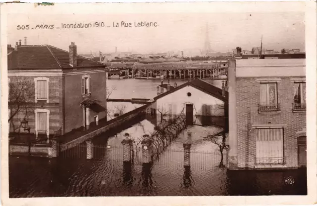 CPA PARIS INONDATION 1910. 505 La Rue Leblanc (562048)