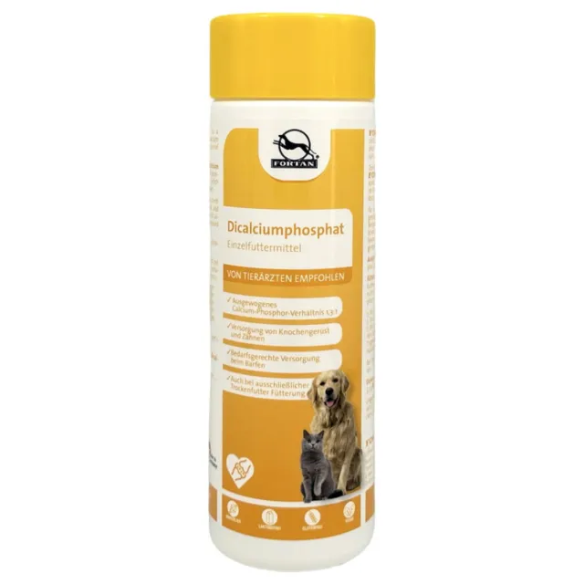 Fortan Dicalciumphosphat 600 G, Barf Supplemento per Cani, Nuovo