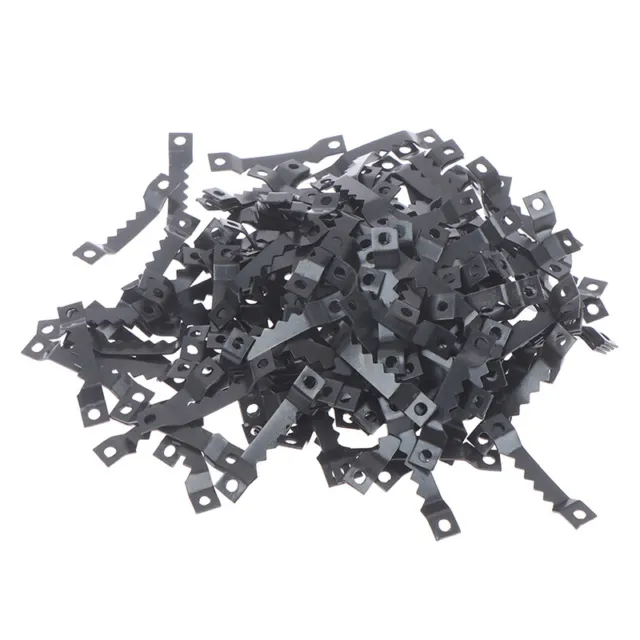 200pcs Quality Black No Nail Picture Frame Hooks Saw Tooth Sawtooth Hang#w#