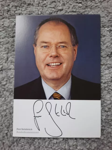 Peer Steinbrück - SPD - AK Autogrammkarte - original signiert