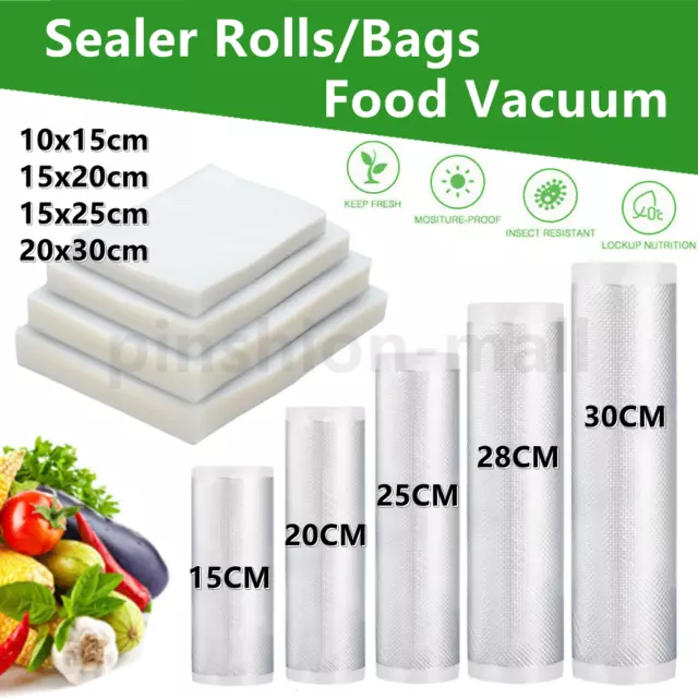 Food Vacuum Sealer Bags Rolls Vaccum Food Saver Storage Seal Bag Pack Embossed