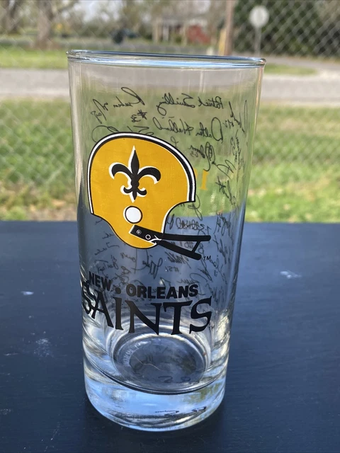 VINTAGE NEW ORLEANS SAINTS GLASS NFL Wendy’s 1988 Promo Louisiana