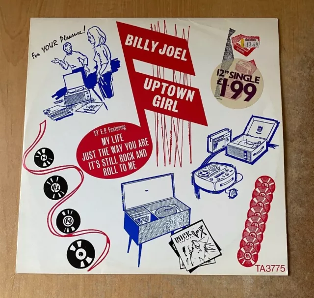 Billy Joel Uptown Girl UK 12" Vinyl Record EP my Life 1983