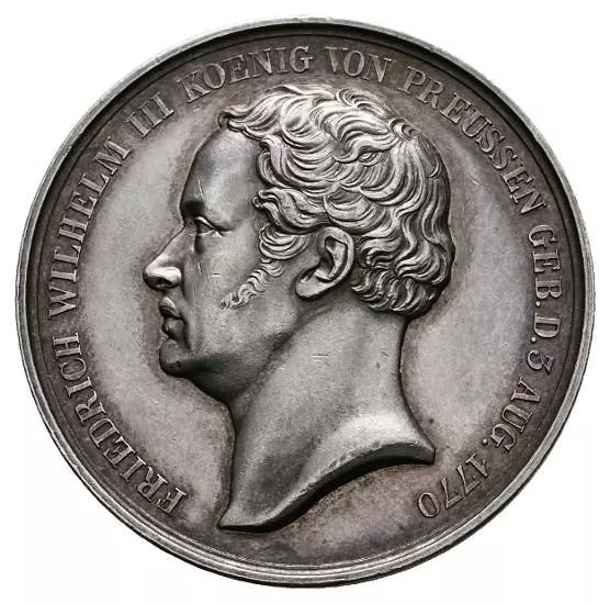 Linnartz BRANDENBURG-PREUSSEN Silbermedaille 1840 (v. König, b. Loos) vz/stgl