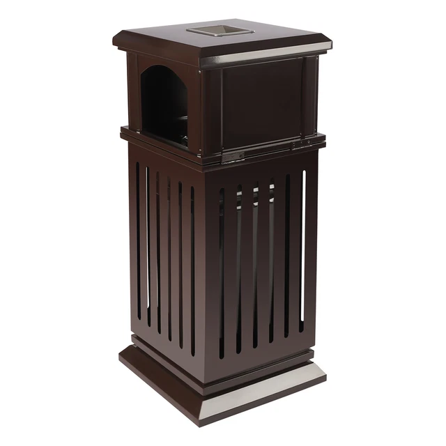 40L Commercial Trash Can Restaurant outdoor Large Garbage Waste Recycle Bin &Lid
