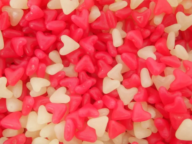 BARRATTS  Pink & White Jelly Love Hearts Beans vegan Valentines Day  Wedding