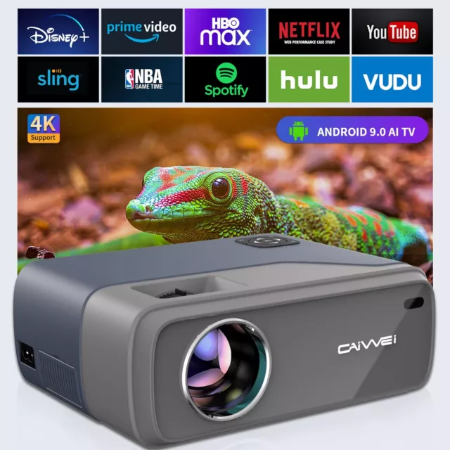 Native 1080P Mini 4K Projector Android 9.0 BT Home Theater Proyector Movie Video