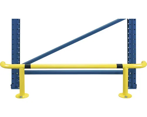 Rammschutz-Planken Komplett-Bausatz, 2 Meter Länge, gelb, Stahl, C-Profil