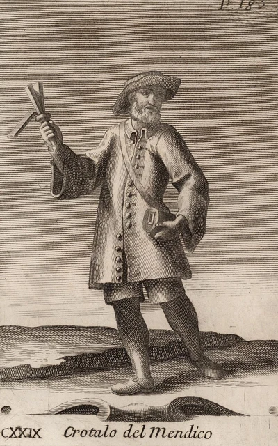 BETTLERKLÖPPEL - Bonanni - Westerhout - Kupferstich 1716